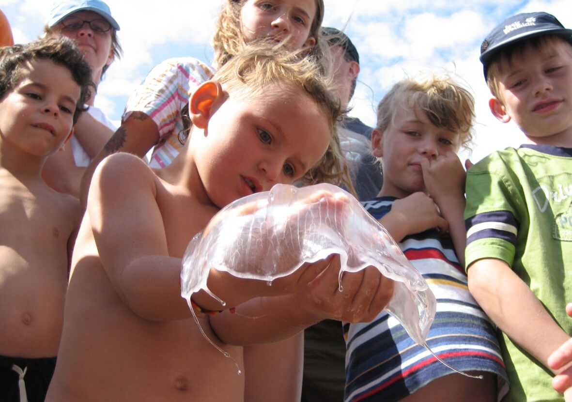 NEZ_Kinder mit Qualle